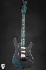 James Tyler Studio Elite Satin Black with Black Shmear with Turquoise Tint Electric Guitar