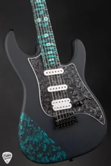 James Tyler Studio Elite Satin Black with Black Shmear with Turquoise Tint Electric Guitar