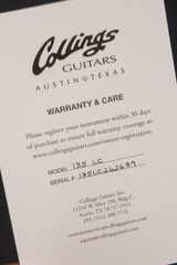 Warrenty and Care for Collings I 35 LC Brock Burst Electric Guitar