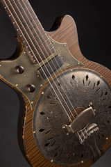C F Holcomb Coyote Electric Resonator Guitar with Flamed Maple Top