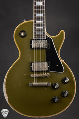 Gibson Custom Shop Limited Edition 1968 Les Paul Custom Reissue Heavy Aged Olive Drab Electric Guitar