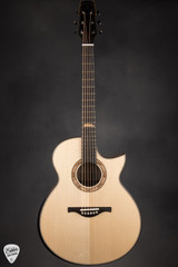 Michel Pellerin Small Jumbo CW Acoustic Guitar with Lutz Spruce and Flamed Sapele