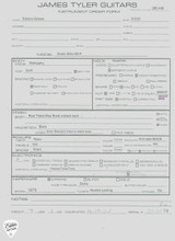 Spec Sheet for James Tyler Studio Elite HD P Blue Tinted Blue Burst Electric Guitar