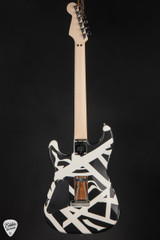 EVH Striped Series Shapes White and Black Electric Guitar