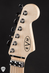 EVH Striped Series Shapes White and Black Electric Guitar