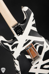 EVH Striped Series Shapes White and Black Electric Guitar