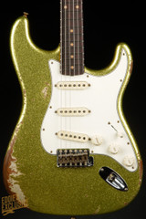 2023 - Fender Custom Shop Eddie's Guitars Exclusive Dealer Select Roasted 1963 Stratocaster Heavy Relic - Chartreuse Sparkle