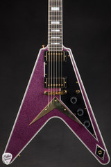 2025 Gibson Custom Shop Made 2 Measure Flying V Custom Gloss Pink Sparkle Electric Guitar