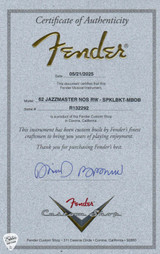 Fender Custom Shop Masterbuilt 1962 Jazzmaster NOS Sparkle Bucket Certificate