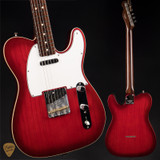 Fender Custom Shop postmodern telecaster dlx electric guitar in aged crimson burst