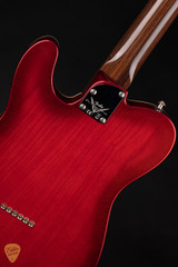 Fender Custom Shop postmodern telecaster dlx electric guitar in aged crimson burst