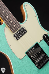 Fender Custom Shop Dual Stack HS Telecaster Deluxe electric guitar in sea foam sparkle