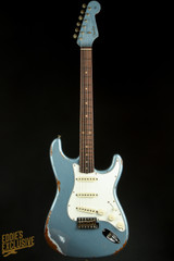 2023 - Fender Custom Shop Eddie's Guitars Exclusive Dealer Select Roasted 1963 Stratocaster Heavy Relic - Ice Blue Metallic