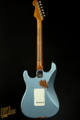 2023 - Fender Custom Shop Eddie's Guitars Exclusive Dealer Select Roasted 1963 Stratocaster Heavy Relic - Ice Blue Metallic