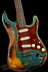 Fender Custom Shop LTD Roasted 1961 Stratocaster Super Heavy Relic - Sherwood Metallic Over 3 Color Sunburst