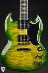 2023 – Gibson Custom Shop PSL SG Custom Figured Top Electric Guitar in Iguana Burst 7.6 #CS301604