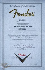 2023 - Fender Custom Shop 1968 Telecaster Thinline Journeyman Relic - 3 Tone Sunburst