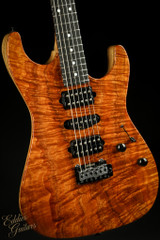 Suhr Standard Black Limba/One Piece Figured Koa Top
