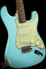Fender Custom Shop Limited Edition 63 Strat Heavy Relic - Faded Aged Daphne Blue