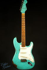 2023 - Fender Custom Shop Eddie's Guitars Exclusive Dealer Select Roasted 1963 Stratocaster Heavy Relic - Seafoam Green Sparkle