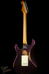 Fender Custom Shop Eddie's Guitars Exclusive Dealer Select Roasted 1963 Stratocaster Heavy Relic - Magenta Sparkle