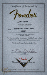 Fender Custom Shop Eddie's Guitars Exclusive Dealer Select Roasted 1963 Stratocaster Heavy Relic - Magenta Sparkle