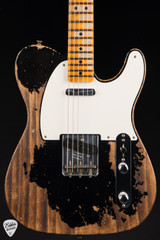 Fender Custom shop ltd 1950 double esquire super heavy relic electric guitar in aged black
