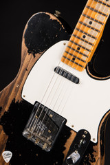 Fender Custom shop ltd 1950 double esquire super heavy relic electric guitar in aged black