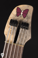 Fodera Monarch Elite Headless 6 Bass Guitar in Buckeye Burl