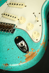 2023 - Fender Custom Shop 1967 Stratocaster Heavy Relic - Sea Foam Green Sparkle