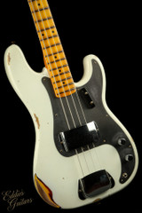 Fender Custom Shop LTD '58 Precision Bass Relic - Aged Olympic White over Chocolate 3 Tone Sunburst