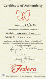 Fodera Imperial 6 Elite Bass Guitar in Walnut/Black Limba