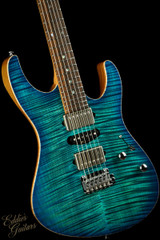 Suhr Eddie's Guitars Exclusive Roasted Modern - Aqua Blue Burst
