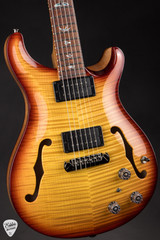 Paul Reed Smith Eddie’s Guitars Wood Library Hollowbody II Piezo Cocobolo – Livingston Lemondrop with Dark Cherry Sunburst Electric Guitar