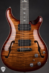 Paul Reed Smith Eddie’s Guitars Wood Library Hollowbody II Piezo/Stained Neck – Copperhead with Dark Cherry Sunburst Electric Guitar