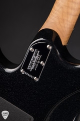 Ernie Ball Music Man Luke 4 Steve Lukather Artist Signature Electric Guitar in Black Sparkle