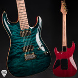 Suhr Standard Carve Top Pau Ferro Neck Electric Guitar in Trans Teal Burst