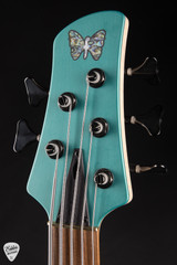 Fodera Emperor Deluxe 5 String Electric Bass Guitar In Sherwood Green Metallic