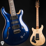 Paul Reed Smith Eddie’s Guitars Wood Library Special Semi Hollow – Blue Metallic/Ziricote Fretboard/Figured Maple Neck Electric Guitar