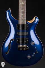 Paul Reed Smith Eddie’s Guitars Wood Library Special Semi Hollow – Blue Metallic/Ziricote Fretboard/Figured Maple Neck Electric Guitar