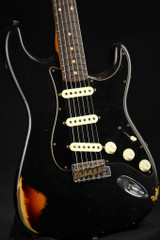 Fender Custom Shop Limited Edition Dual-Mag II Stratocaster® Relic® RW - Aged Black Over 3TSB
