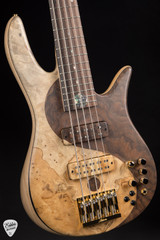 Fodera Monarch Deluxe Yin Yang 5 – Buckeye/Walnut Bass Guitar