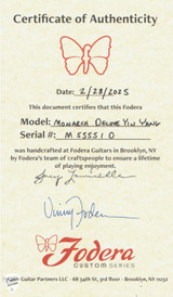 Fodera Monarch Deluxe Yin Yang 5 – Buckeye/Walnut Bass Guitar