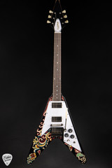 Epiphone Jimi Hendrix Love Drops Flying V Electric Guitar in Ebony 7.6 #24101522802