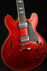 Collings I-35 LC Custom Inlay - Candy Apple Red/Ungrained Binding