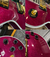 2024 – Gibson Custom Shop PSL Les Paul Custom Gloss Pink Sparkle Electric Guitar