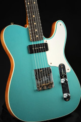 Hold - Fender Custom Shop Limited Edition P90 Mahogany Telecaster Journeyman - Aged Teal Green Metallic