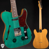 Fender Custom Shop LTD Knotty Pine Telecaster Thinline NOS Electric Guitar in Aged Teal Green Trans