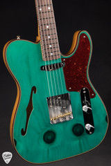 Fender Custom Shop LTD Knotty Pine Telecaster Thinline NOS Electric Guitar in Aged Teal Green Trans
