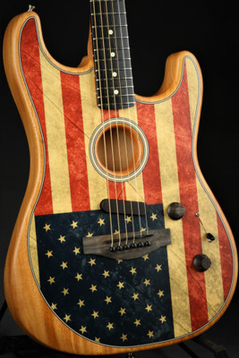 Fender Limited Edition American Acoustasonic Stratocaster - Flag